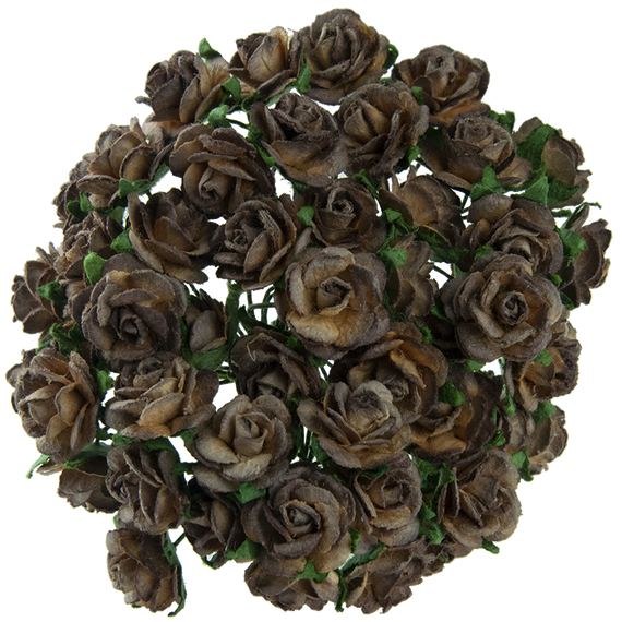 Różyczki - czekoladowo-brązowe (20mm) - 10szt