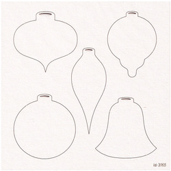 Chipboard Die Cut baubles full - Scrapiniec
