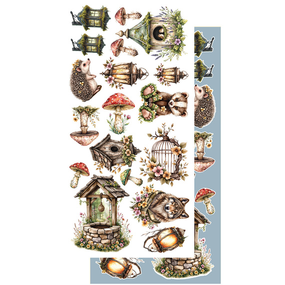 Set of 15x30 scrapbooking papers - Alchemy of Art - Friends of the Forest, kids