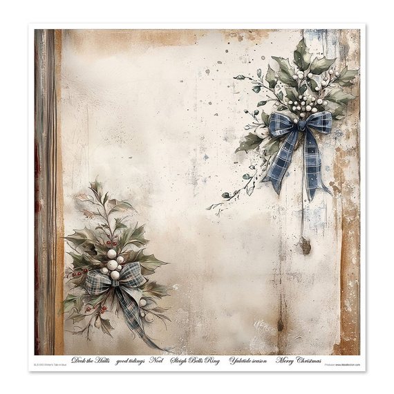 Set of scrapbooking papers 30x30 - Winter's Tale in blue