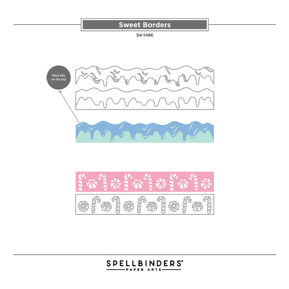 Cutting Die - Candy Christmas - Sweet Borders - Stamperia