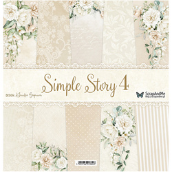 Scrapbooking papers set of 30x30 cm - ScrapAndMe - Simple Story 4