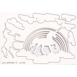 Chipboard Die Cut Believe in Unicorns - Rainbow decor - rainbow decor - Scrapiniec