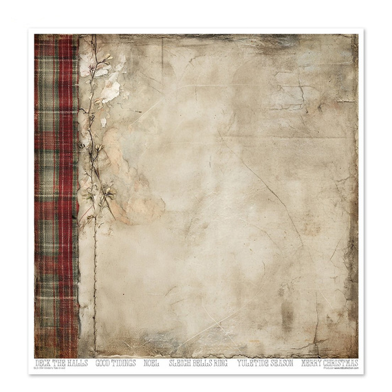 Set of scrapbooking papers 30x30 - Winter's Tale in red