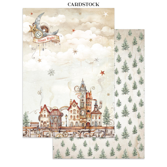Junk Journal set of papers, stickers and elements - Gear Up For Christmas - Stamperia 