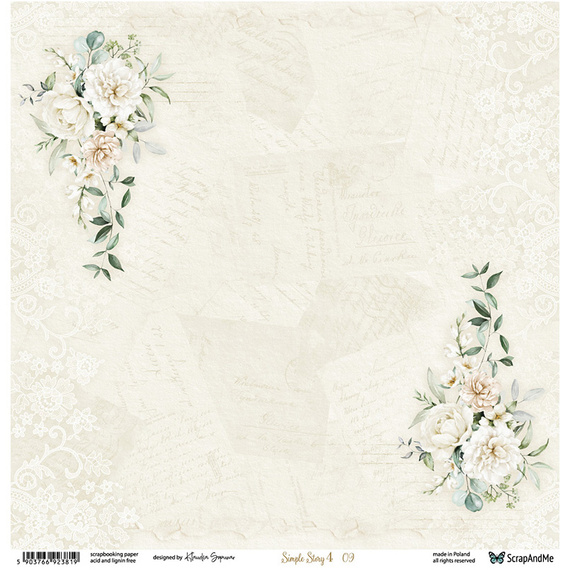 Scrapbooking paper 30x30 - ScrapAndMe - Simple Story 4 09/10