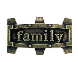 Electroplated metal ornament - Family frame