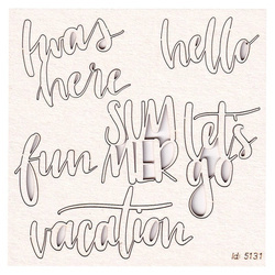 Chipboards lettering - I was here - Summer travelove