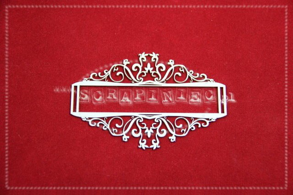 Chipboard frame - signboard Swirly 