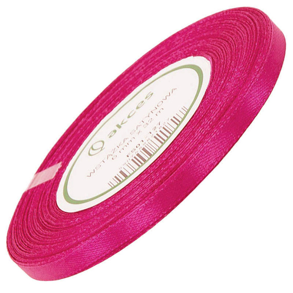 Fuchsia satin ribbon 6mm - 32mb