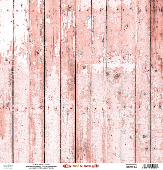Scrapbooking paper 30x30 - Mintay - Rust & Rose 04