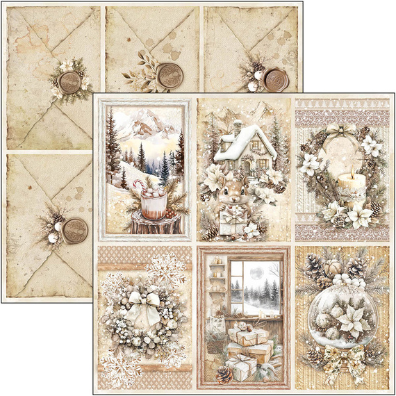 Set of scrapbooking papers 30x30cm - Paper Pad - Ciao Bella - Winter Season