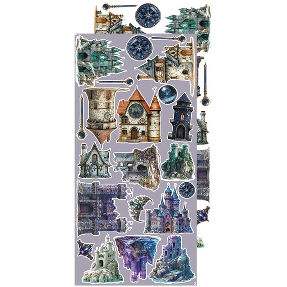 Time scrapbooking accessories set - Craft o'clock - Plum & Caramel - MIX