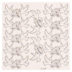 Chipboard  -Love in 3D - doves 12pcs