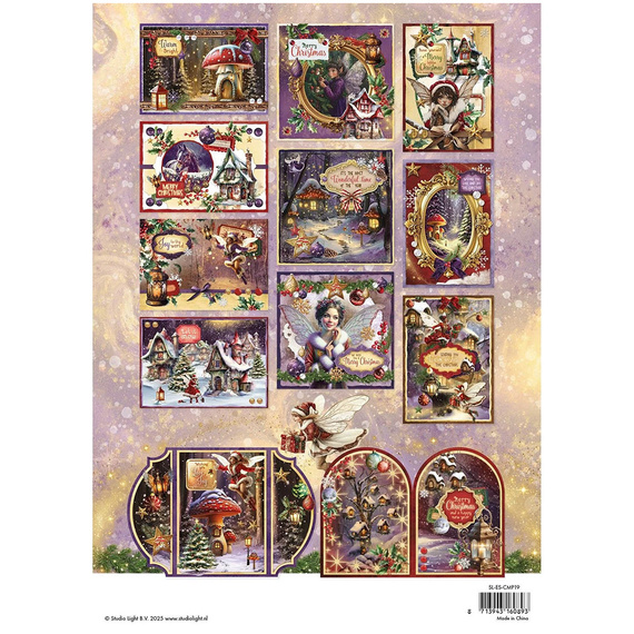 Set of A4 scrapbooking papers and elements - Fairy Christmas