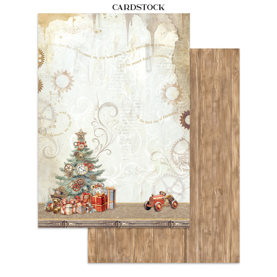 Junk Journal set of papers, stickers and elements - Gear Up For Christmas - Stamperia 