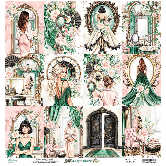 Scrapbooking paper 30x30 - Mintay - Lady's Secret 06