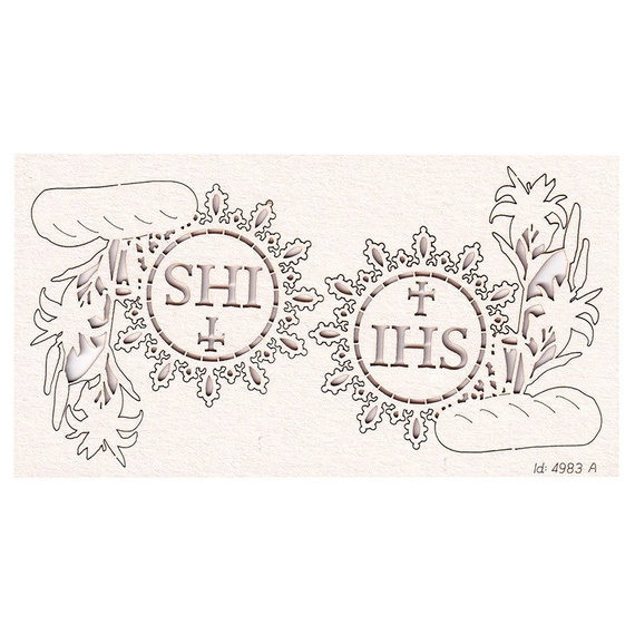 Chipboard - host and lilies - Tatting Communion - 2 pcs