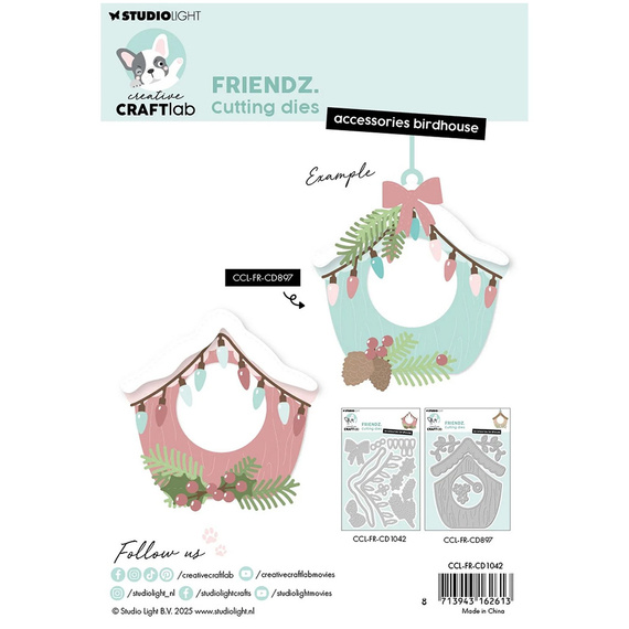 Cutting Die - StudioLight - Accessoiries birdhouse Christmas ornaments