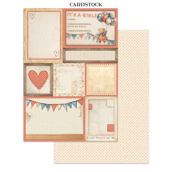 Junk Journal set of papers, stickers and elements - Baby - Stamperia 