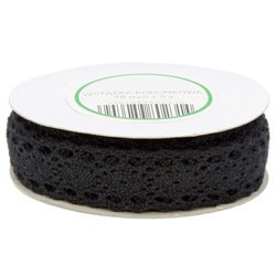 Cotton lace black 18 mm x 4,55 m