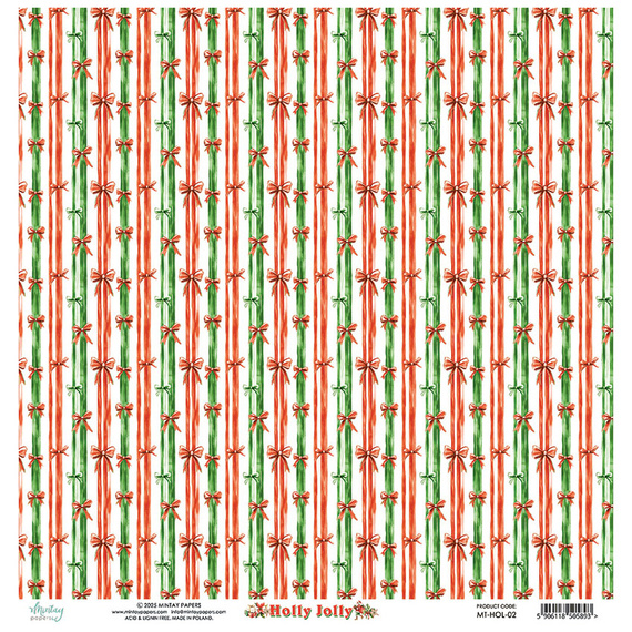 Scrapbooking paper 30x30 - Mintay - Holly Jolly 02