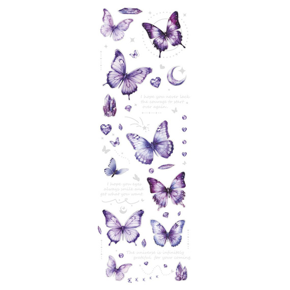 Stickers foil - Purple butterflies