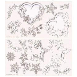 Chipboard Die Cut old Fashioned Christmas card workshop set - Scrapiniec 