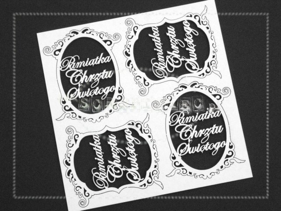 Chipboard frames - Pamiątka Chrztu Świętego (Memory of the Baptism) 