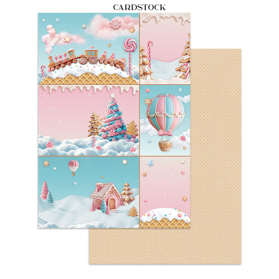 Junk Journal set of papers, stickers and elements - Candy Christmas - Stamperia