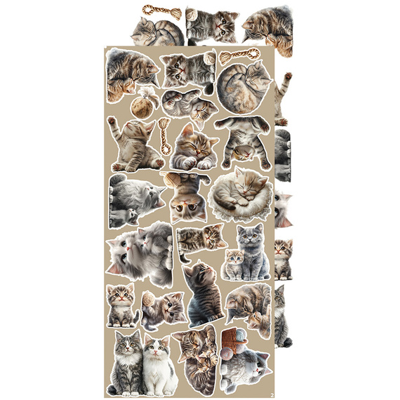 Time scrapbooking accessories set - Craft o'clock - Cats