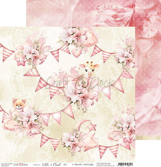 Scrapbooking Craft Papier Set 20,3x20,3 - Craft o'clock - Girl & Curl 