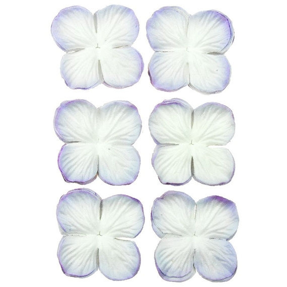 100 2-TONE LILAC HYDRANGEA BLOOMS 35MM
