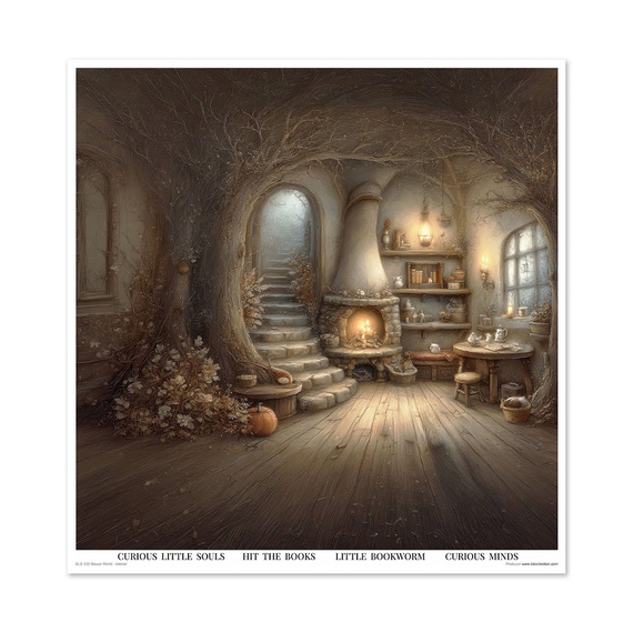 Set of scrapbooking papers 30x30 - Mouse World - Interior - Itd Collection