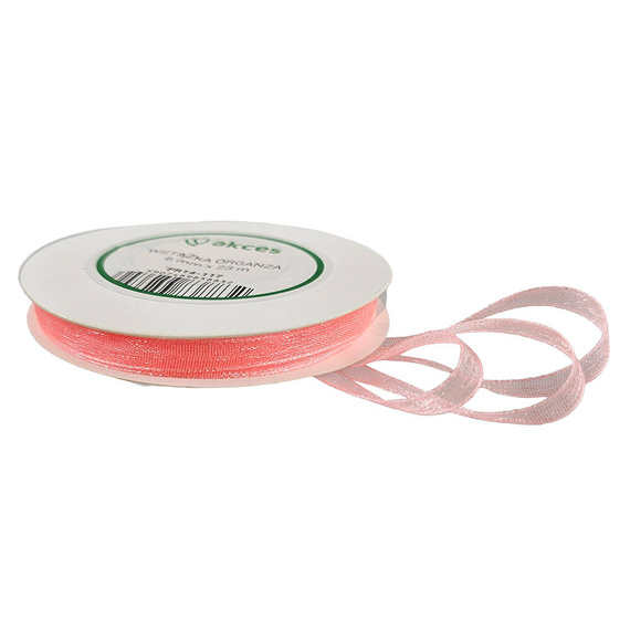 Ribbon organza Salmon 6mm x 23m