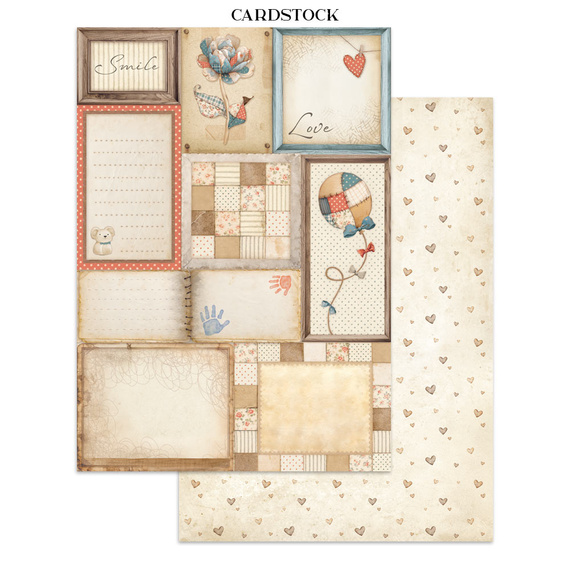 Junk Journal set of papers, stickers and elements - Baby - Stamperia 