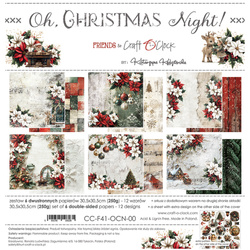 Set of scrapbooking papers 30x30 - Craft o'clock -  Oh Christmas Night