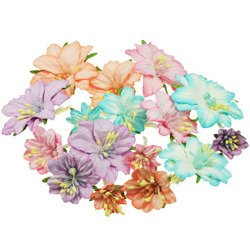 PRETTY FLORI MULBERRY PAPER FLOWERS - PASTEL GEUMS