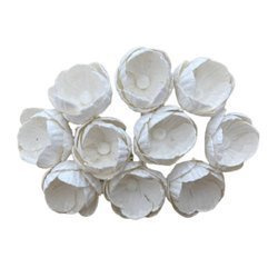 50 WHITE MULBERRY PAPER BUTTERCUPS