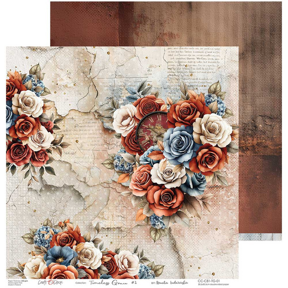 Set of scrapbooking papers 30x30 - Craft o'clock - Timeless Grace