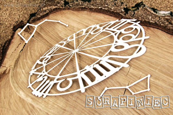 Chipboard - Zodiac - Orsos - Big and Small Dipper - Scrapiniec