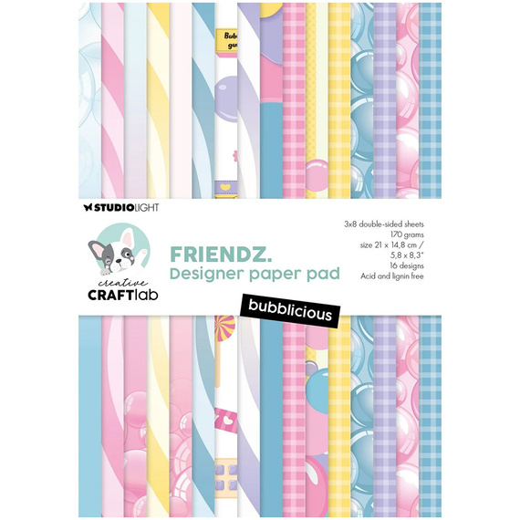 A5 scrapbooking paper set - StudioLight - Bubblicious