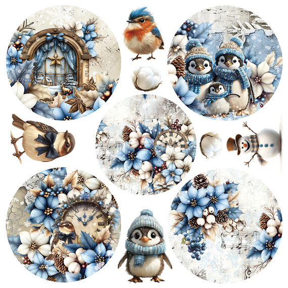 Set of scrapbooking papers 20x20 - Craft o'clock - Jolly Season