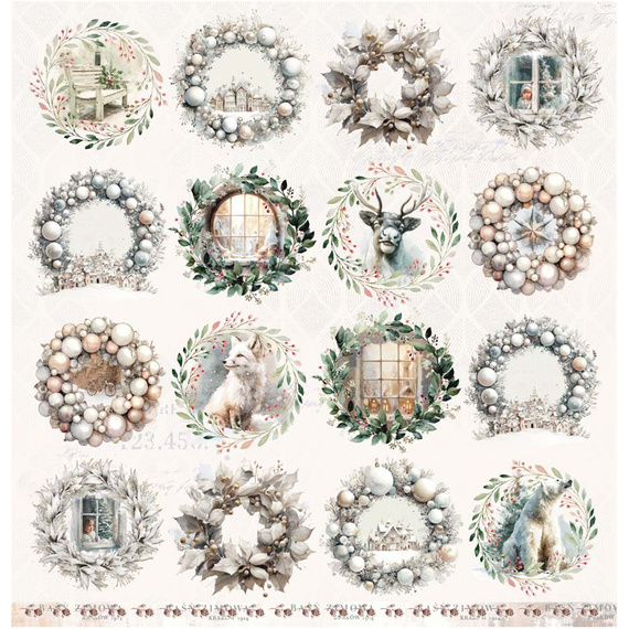 Scrapbooking Paper 30x30 cm - UHK Gallery - White Whispers - Glass