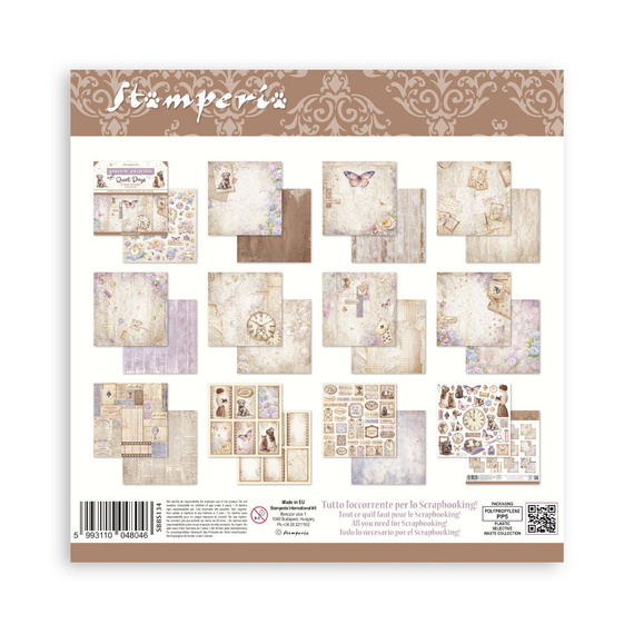 Scrapbooking Craft Papier Set 20x20 - Stamperia - Quiet Days