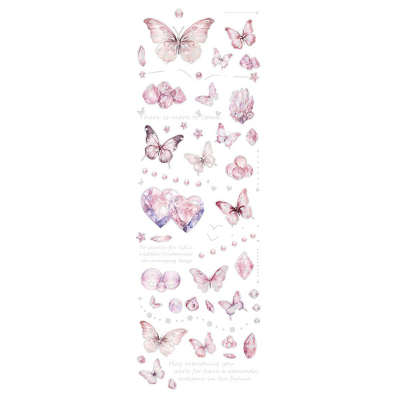 Stickers foil - Pink butterflies