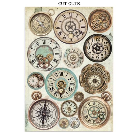 Junk Journal set of papers, stickers and elements - Voyages Fantastiques - Stamperia 