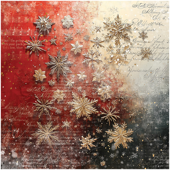 Set of scrapbooking papers 20x20 - Craft o'clock -  Oh Christmas Night- BASIC