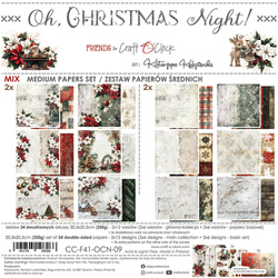 Set of scrapbooking papers 20x20 - Craft o'clock - Oh Christmas Night mix