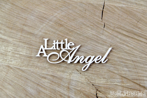 Chipboard Lettering A little angel 